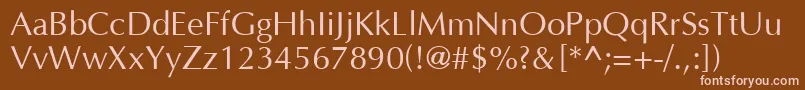 Opn Font – Pink Fonts on Brown Background