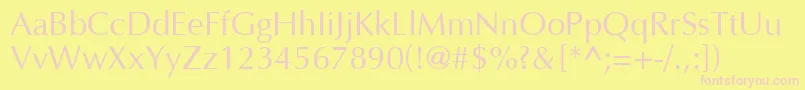Opn Font – Pink Fonts on Yellow Background