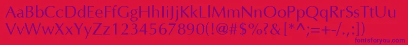 Opn-Schriftart – Violette Schriften auf rotem Hintergrund