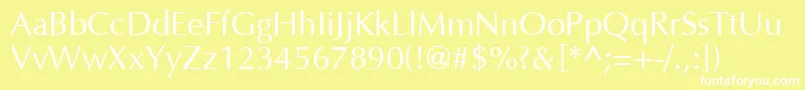 Opn Font – White Fonts on Yellow Background