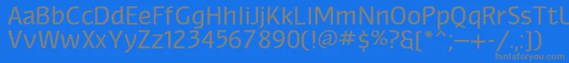 フォントMyndraine – 青い背景に灰色の文字