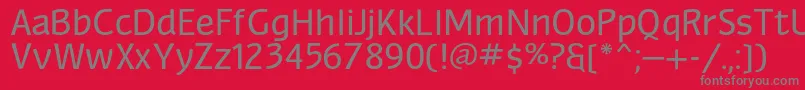 Myndraine Font – Gray Fonts on Red Background
