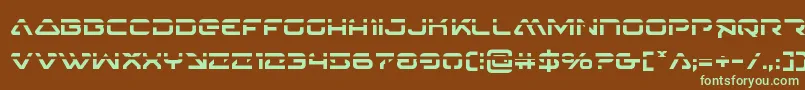 4114blasterv2laser Font – Green Fonts on Brown Background