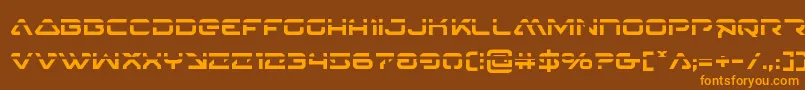 4114blasterv2laser Font – Orange Fonts on Brown Background