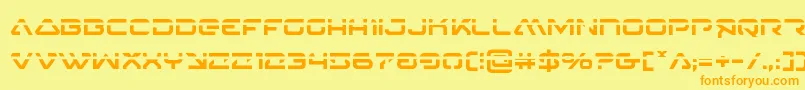 4114blasterv2laser Font – Orange Fonts on Yellow Background