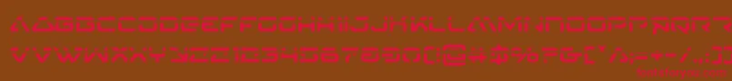 フォント4114blasterv2laser – 赤い文字が茶色の背景にあります。