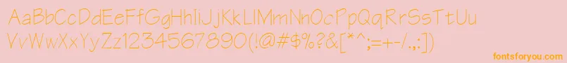 Ar866n Font – Orange Fonts on Pink Background