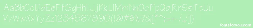 More about Ar866n Font Ar866n Font – White Fonts on Green Background