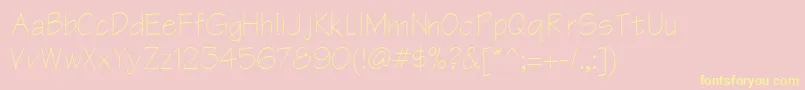 Ar866n Font – Yellow Fonts on Pink Background