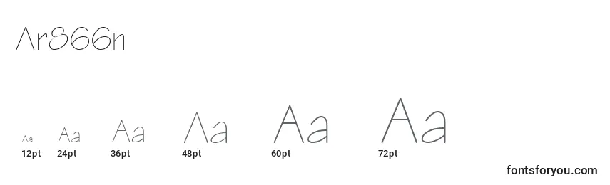 Ar866n Font Sizes