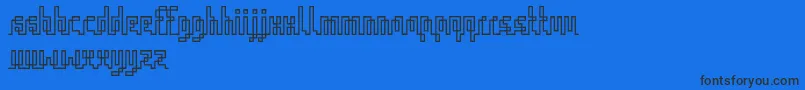 IqqRegular Font – Black Fonts on Blue Background