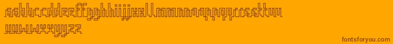IqqRegular-fontti – ruskeat fontit oranssilla taustalla
