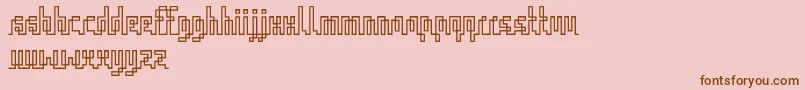 Police IqqRegular – polices brunes sur fond rose