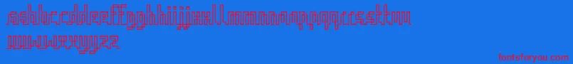 IqqRegular-Schriftart – Rote Schriften auf blauem Hintergrund