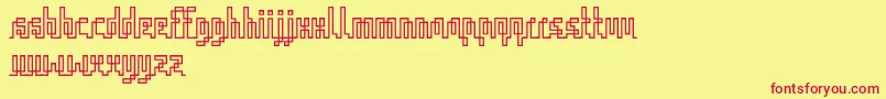 IqqRegular Font – Red Fonts on Yellow Background