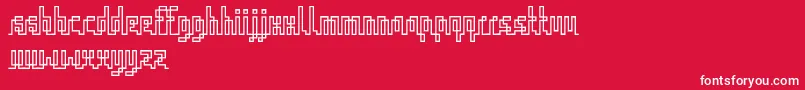 Fonte IqqRegular – fontes brancas em um fundo vermelho