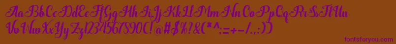 Quantum Font – Purple Fonts on Brown Background