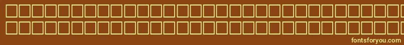 フォントToolRegular – 黄色のフォント、茶色の背景