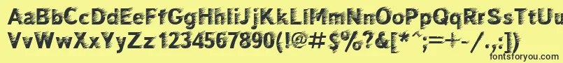 Windctt Font – Black Fonts on Yellow Background