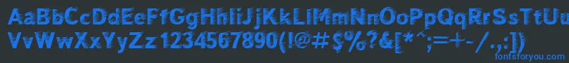 Windctt Font – Blue Fonts on Black Background