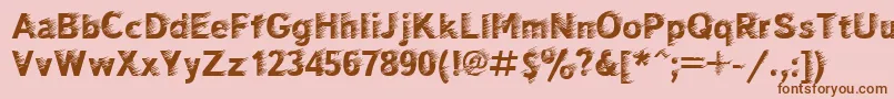 Windctt Font – Brown Fonts on Pink Background