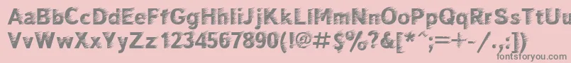 Windctt Font – Gray Fonts on Pink Background