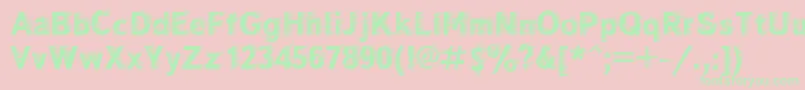 Windctt Font – Green Fonts on Pink Background