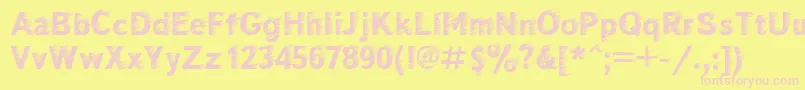 Windctt Font – Pink Fonts on Yellow Background