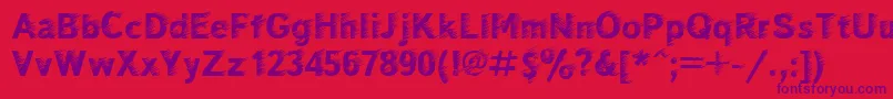 Czcionka Windctt – fioletowe czcionki na czerwonym tle