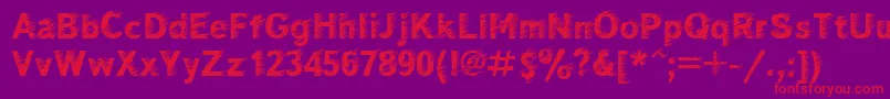 Windctt Font – Red Fonts on Purple Background