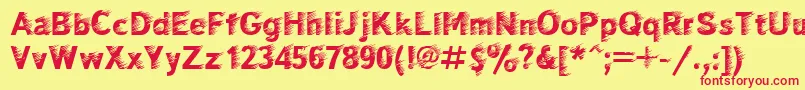 Windctt Font – Red Fonts on Yellow Background