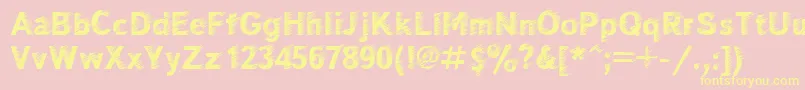 Windctt Font – Yellow Fonts on Pink Background