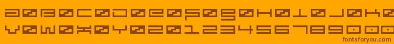 Spv3 Font – Brown Fonts on Orange Background