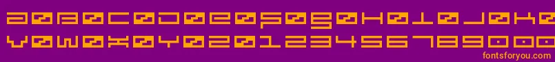 Spv3 Font – Orange Fonts on Purple Background