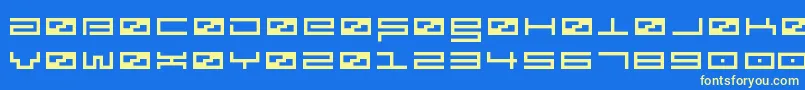 Spv3 Font – Yellow Fonts on Blue Background