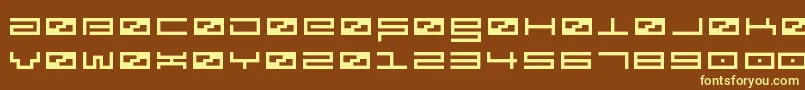 Spv3 Font – Yellow Fonts on Brown Background