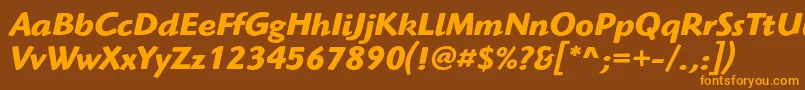 Шрифт HighlanderstdBolditalic – оранжевые шрифты на коричневом фоне
