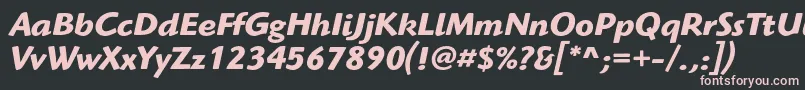 HighlanderstdBolditalic Font – Pink Fonts on Black Background
