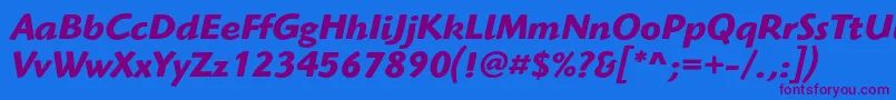 HighlanderstdBolditalic Font – Purple Fonts on Blue Background