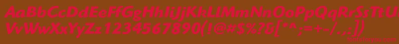 HighlanderstdBolditalic Font – Red Fonts on Brown Background