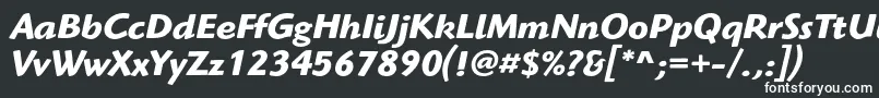HighlanderstdBolditalic Font – White Fonts on Black Background