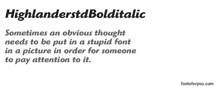HighlanderstdBolditalic-fontti