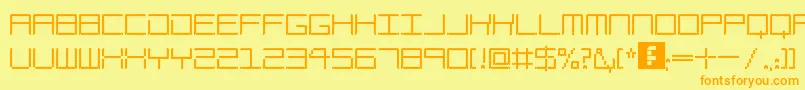 AmayaTechnicalCurve Font – Orange Fonts on Yellow Background