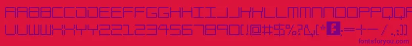 AmayaTechnicalCurve Font – Purple Fonts on Red Background