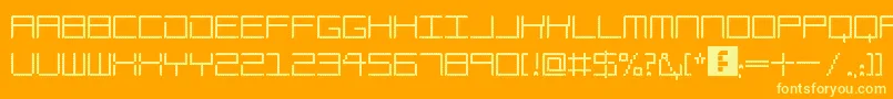 AmayaTechnicalCurve Font – Yellow Fonts on Orange Background