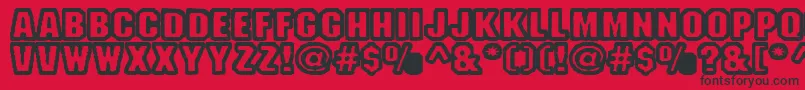 FanatikaOne Font – Black Fonts on Red Background