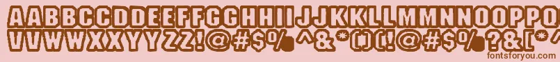 FanatikaOne Font – Brown Fonts on Pink Background