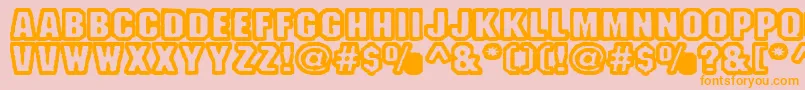 FanatikaOne Font – Orange Fonts on Pink Background