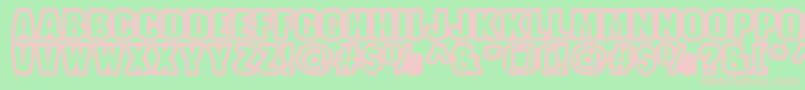 FanatikaOne Font – Pink Fonts on Green Background