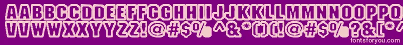 FanatikaOne Font – Pink Fonts on Purple Background
